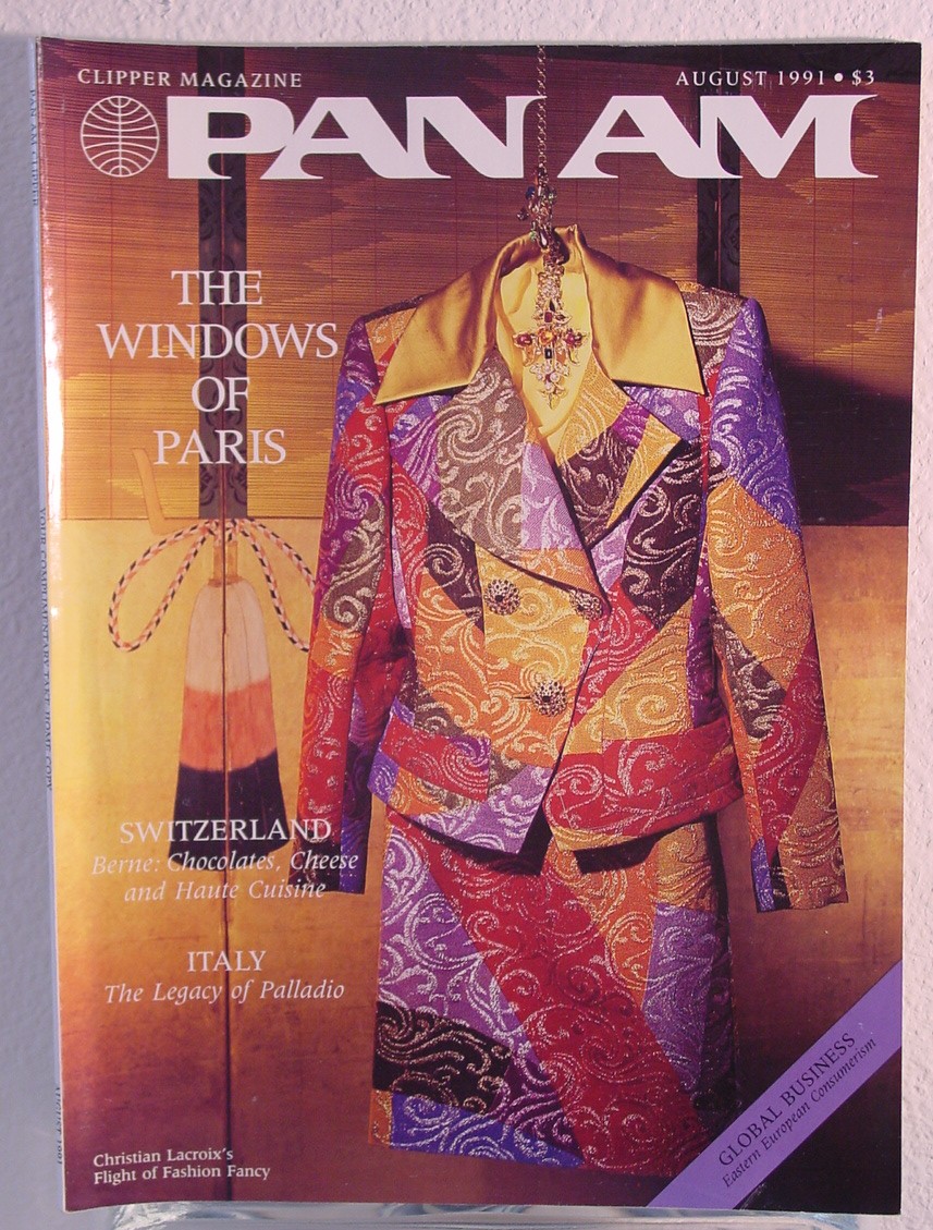 1991 August, Clipper in-flight Magazine with a cover story on Paris, France.